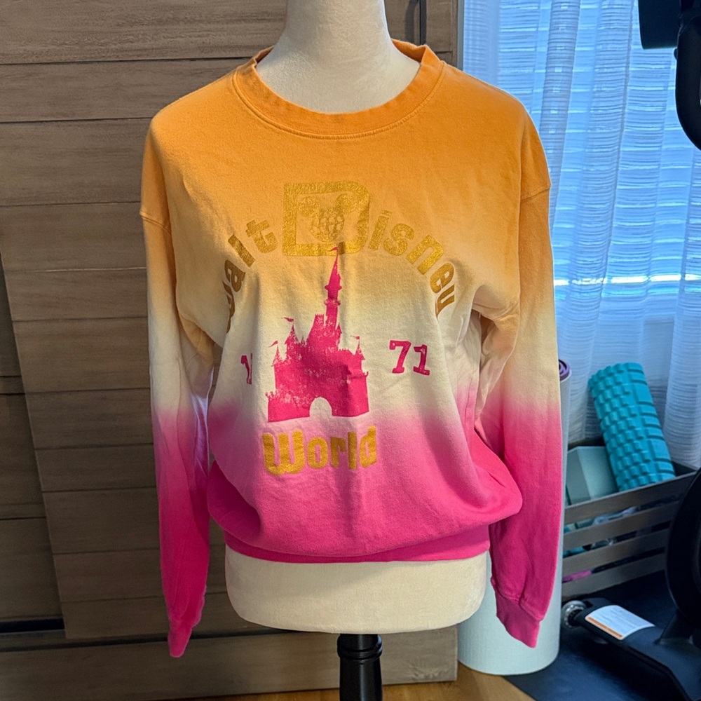 Disney Orange and Pink Ombre Sweatshirt